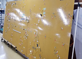 Large-scale harness assembly board